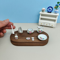 Mini ensemble d'accessoires de salle de bain en céramique 1:12 pour maison de poupée, jouets miniatures, décorations artisanales, ornements