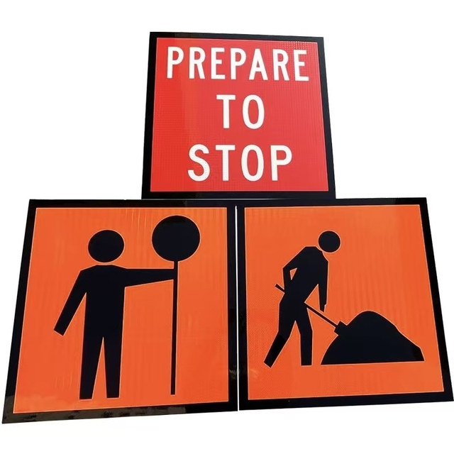 Hot Selling Australia Warning Traffic Sign Board Reflective PVC Multi Message Signs for Construction Road Signs