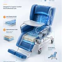 Fauteuil inclinable en cuir PU ignifuge et imperméable avec coussin d'air, capacité 150 kg, idéal pour les soins aux personnes âgées