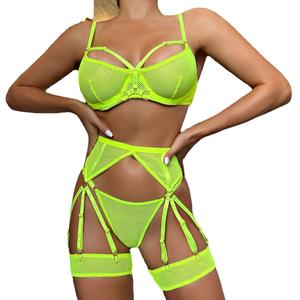 Hot Japanese Femme Sexy Día de San Valentín Lencería Erótica Malla de encaje Liga transparente Mujeres Sexo Conjuntos de lencería - Product Image 1