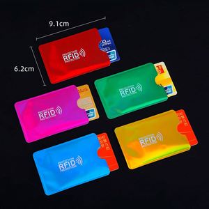 Siy551 Rfid Blocking Credit Holder Custom Logo Bank Antiscan Foil <b>Pocket</b> Anti-Rfid Pet <b>Plastic</b> Smart Card Sleeve - Product Image 4