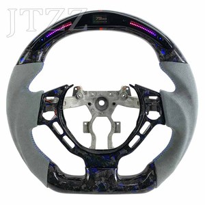 Volante de Fibra de Carbono con Pantalla LED Mejorada para <span class=keywords><strong>Nissan</strong></span> GT-R R35 370Z Z34 <span class=keywords><strong>350Z</strong></span> 2009 2010 2011 2012 <span class=keywords><strong>2013</strong></span> 2014 2015 - Product Image 1
