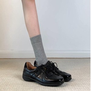 Zapatos Oxford de Piel Auténtica Negros con Cordones, Punta Redonda, Transpirables, para Caminar, para Mujer, para Todas las Temporadas, Color Sólido - Product Image 3