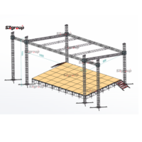 TUV Certified Stage Complete Mini Moving Lights Display Marco de aluminio Square Exhibition Truss Metal Roof Truss Mini Moving