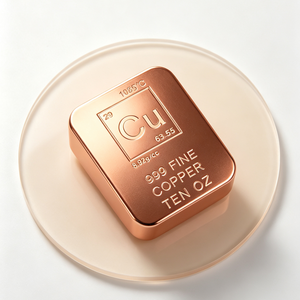 Barra de cobre de 10 oz, 99.9% cobre puro, barra de cobre para inversión, barra de cobre de alta calidad, barra de cobre para regalo. - Product Image 2