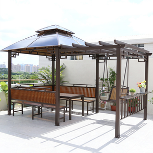 Pergola <span class=keywords><strong>de</strong></span> <span class=keywords><strong>jardin</strong></span>, gazebo, pavillon, auvent <span class=keywords><strong>de</strong></span> terrasse extérieur, <span class=keywords><strong>abri</strong></span> <span class=keywords><strong>de</strong></span> pluie, treillis pour vigne, <span class=keywords><strong>abri</strong></span> <span class=keywords><strong>de</strong></span> toit pour <span class=keywords><strong>jardin</strong></span>, villa, terrasse - Product Image 2