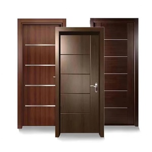 Puerta Interior Moderna de Madera Compuesta de Foshan, Resistente al Agua, Acabada para Dormitorio, Apartamento, Hotel, Villa, Deslizante Lateral - Product Image 2