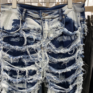 Destroy Ragged Splicing American High Street Hip Hop Hipster Street Jeans y pantalones de moda - Product Image 3