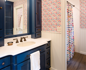 Moderno de doble capa montado en la pared baño Vanity Rock Slate Mármol Fregadero Flotante Vanidad Gabinetes Melamina Laca Apartamento - Product Image 3