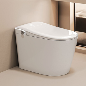 Smart Automatic Flush Remote Control One Piece S-Trap Bathroom Bidet Tankeless Wc <strong>Commodes</strong> P-Trap Elongated Seat Heating - Product Image 3
