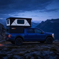 Camper de luxe pour pick-up, coque rigide pop-up Huntoo, intérieur isolé, auvent pliable pour 4x4 tout-terrain