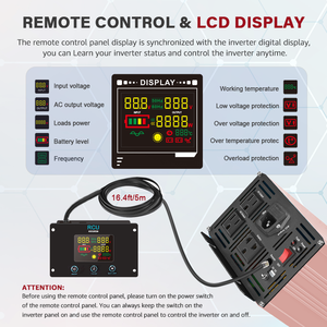 <span class=keywords><strong>Inverter</strong></span> UPS per Elettrodomestici 2000W, <span class=keywords><strong>da</strong></span> CC <span class=keywords><strong>12V</strong></span> <span class=keywords><strong>a</strong></span> CA <span class=keywords><strong>220V</strong></span>, 1000W 1500W 3000W, Onda Pura con Caricabatterie - Product Image 3