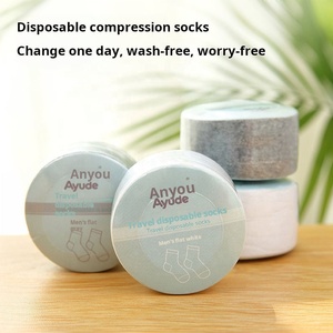 Ngoài Trời Di Động Nén Du Lịch Vớ Thể Thao Người Đàn Ông Phụ Nữ Vớ Dùng Một Lần Mỏng Mồ Hôi Hấp Thụ Bông Vớ - Product Image 2