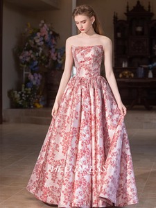 Robe <span class=keywords><strong>de</strong></span> fiançailles <span class=keywords><strong>de</strong></span> luxe léger pour mariée, nouvelle collection, style banquet français, petite taille, en organza, motif floral, couleur bonbon, été - Product Image 2