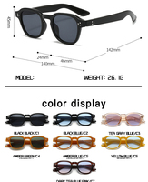 Uv400 Lunettes de soleil pour hommes et femmes TR90 Lunettes de soleil vintage polygonales carrées à monture épaisse Lunettes rétro design de marque de luxe
