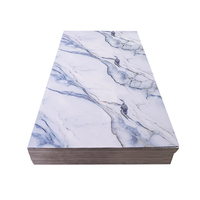 Venta al por mayor de PVC UV de mármol de alto brillo tablero para la decoración de interiores diseño floral moderno impermeable UV tablero de mármol