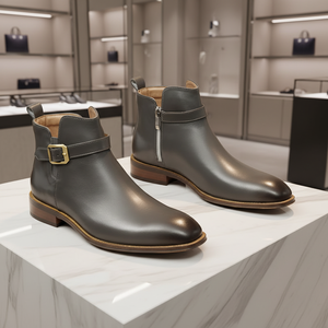 Chaussures habillées pour hommes faites sur mesure, artisanales, en cuir pleine fleur, idéales pour les affaires, les mariages et le bureau, OEM - Product Image 1