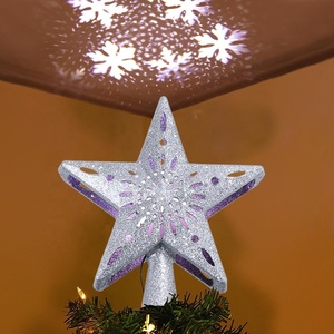 Ourwarm Wholesale Decoration Ornaments Led Christmas <strong>Tree</strong> Star <strong>Topper</strong> - Product Image 2