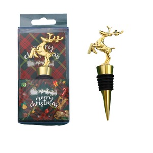 Bouchon de bouteille en métal en forme de renne de Noël, bouchon de bouteille de vin, cadeau de fête, décoration - Product Image 5