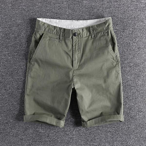 2022 ग्रीष्मकालीन पुरुषों की खाकी चिनो शॉर्ट्स फैक्टरी थोक कस्टम मध्य कमर के साथ आकस्मिक शॉर्ट्स विरोधी झुर्री गैर बुना बुनाई विधि - Product Image 2