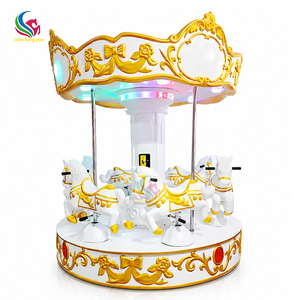 Carrusel Infantil de 6 Asientos con Monedas, Mini Carrusel de Caballos para Centros Comerciales y Parques de Diversiones Interiores - Product Image 6