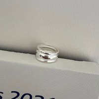 Bague originale en argent sterling 925 avec bague en argent massif plaqué argent clair