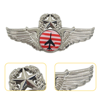 Écusson Métallique 3D en Forme d'Aile, Personnalisable avec Logo, Insigne en Alliage de Zinc Émaillé, Broche pour Uniforme d'Entreprise et Souvenir d'Événement – Vente en Gros
