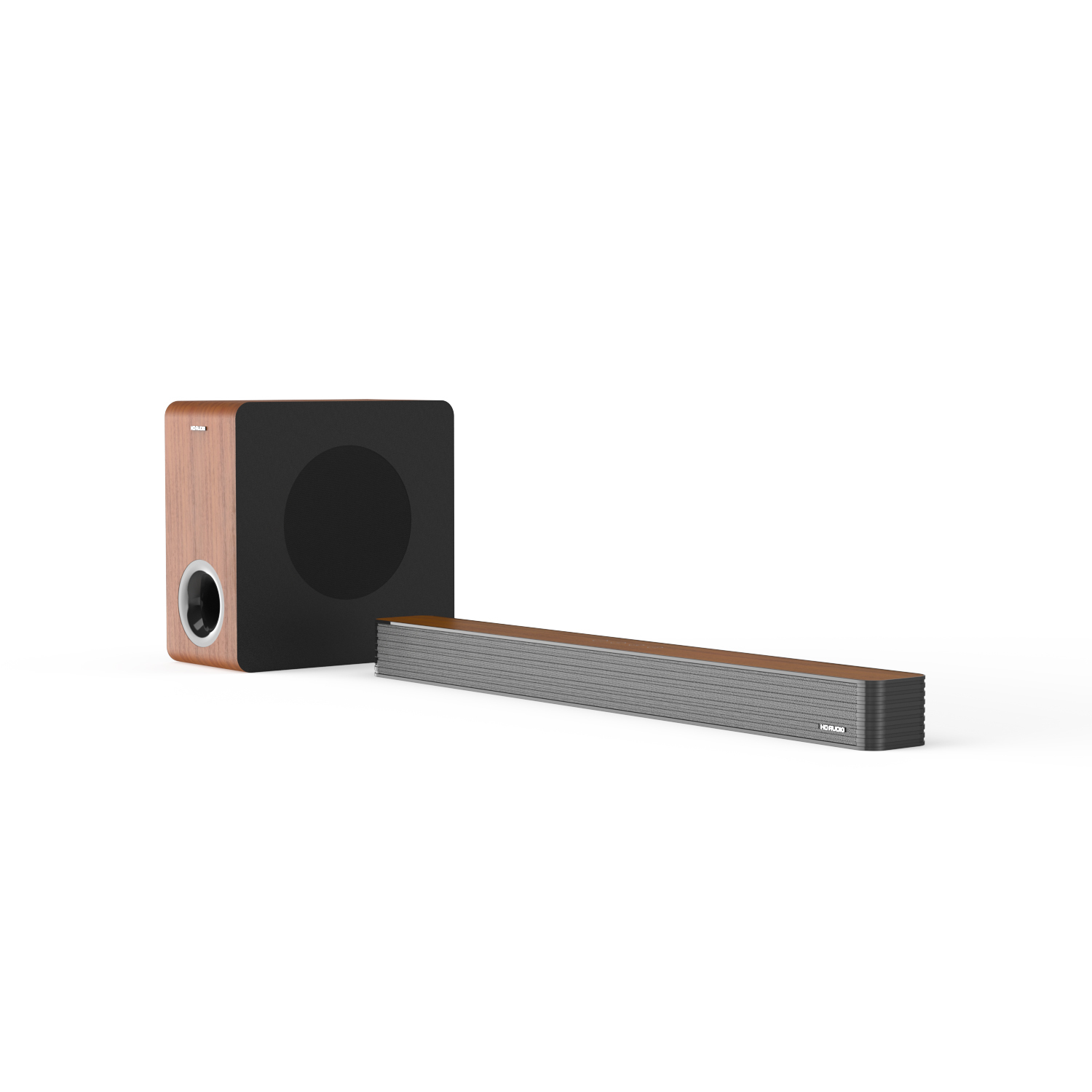 <strong>2.1</strong> <strong>Soundbar</strong> with Subwoofer for 5.3 for Home Theater Audio 7 Speakers 100W RMS Elegant Design for TV and Boat
