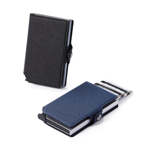 Casekey Slim Pu Stone Leather Lightweight Men Popup <b>Wallet</b> Portemonnee RFID Push up Aluminum <b>Wallet</b> Credit Card <b>Holder</b> - Product Image 6