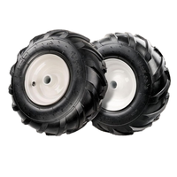 13x5.00-6 "roue en caoutchouc de pneu de barre 3-1/8" moyeu centré 1 "taille d'essieu jardin remorque cosse tracteur tondeuse à gazon ensemble de remplacement de pneu