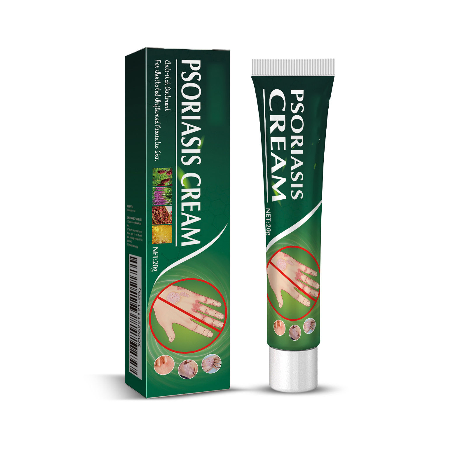 Anti-itch Cream Relief Swelling Pain Repair Skin Herbal Extract Psoriasis Ointment