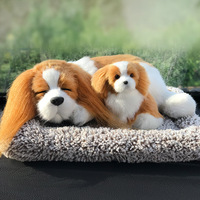 Lot de 10 figurines en peluche mignonnes en forme de chat en charbon de bambou, design anime, pour la maison, petite décoration de voiture, purificateur d'air pour voiture, pour chiens