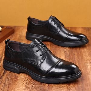 Nouvelles Chaussures Habillées en Cuir Véritable pour Hommes – Idéales pour Mariages, Trajets Quotidien et Bureau – Respirantes et Antidérapantes – Meilleures Ventes - Product Image 3