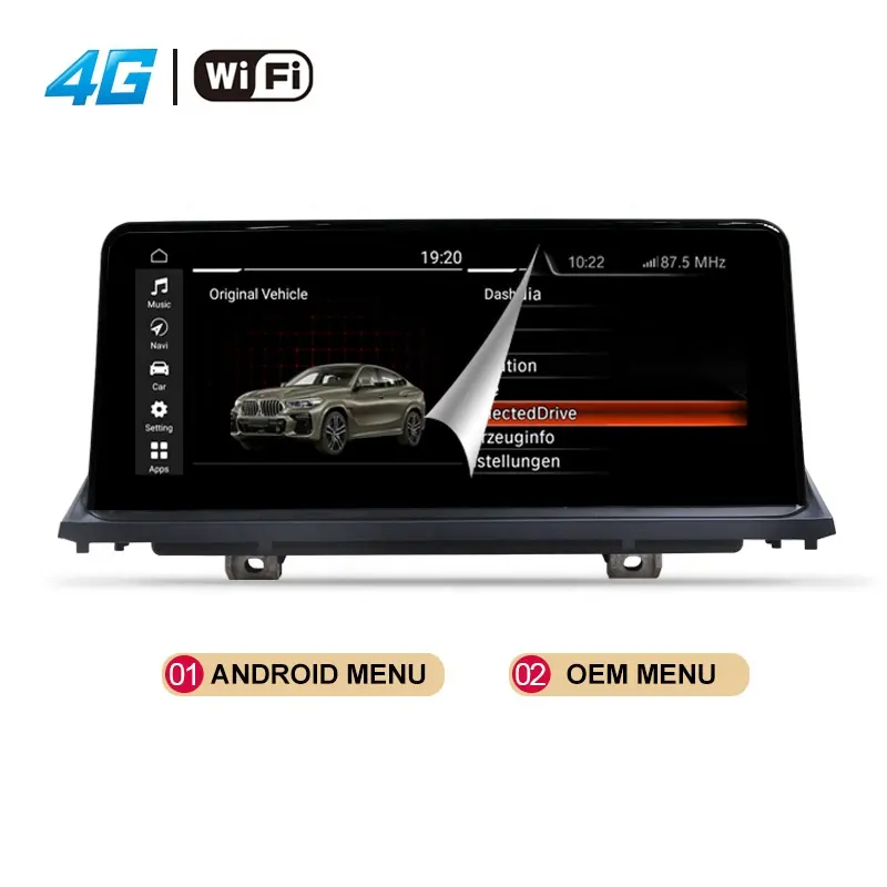 Joyzg-autoradio Android, Snapdragon, 4G, SIM, 8 cœurs, moniteur vidéo multimédia, écran de tableau de bord, pour voiture BMW X5, X6, F15, F16 (2014 — 2016)