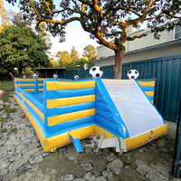 Terrain de football gonflable en PVC de haute qualité, sur mesure, 15m*7m, pour enfants, avec installation facile, capacité de 1000kg