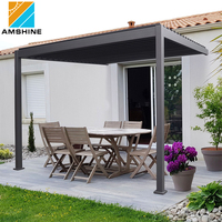 Pergola en aluminium avec auvent motorisé électrique réglable pour maison