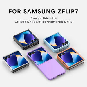 Funda para Samsung <span class=keywords><strong>Galaxy</strong></span> <span class=keywords><strong>Z</strong></span> <span class=keywords><strong>Flip</strong></span> 7/<span class=keywords><strong>Z</strong></span> <span class=keywords><strong>Flip</strong></span> 6, funda fina dura mate de policarbonato a prueba de golpes, funda de teléfono con sensación de piel para Flip6/Flip7 FE - Product Image 2