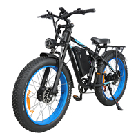 Vélo électrique à pneus larges 3000W AWD à double moteur, batterie amovible longue portée 52V 32Ah, en stock aux États-Unis, en UE et au Canada