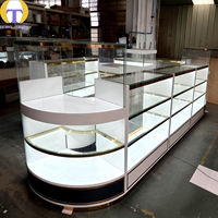 Komplettes Set HongTai Hochleistungs-LED-Beleuchtung Glas-Vitrine 3-6 Fuß Größen für Einzelhandel Rauchwaren Schmuckgeschäft Einkaufszentrum