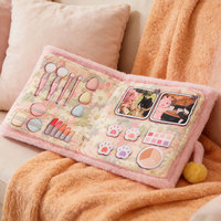 Coussin de canapé lavable personnalisé en forme de livre de maquillage, coussin moelleux et confortable, grande taille, décoration d'intérieur, cadeau