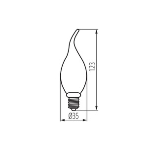 Xled C35T Led <b>Bulb</b> 2.5W 1800K E14 Warm <b>White</b> Candle Shape - Product Image 2