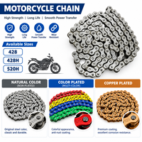 Vente en gros de chaînes de moto 428/428H/520 et kits de pignons pour transmission de moto, accessoires de moto