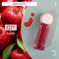 Brillo Labial Líquido Coreano de Marca Privada con Bajo MOQ, Tinte Labial Humectante con Aspecto de Gel, Lindo y Único, para Labios y Mejillas