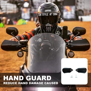 Protège-mains avant pour moto Cyclops DS Style <span class=keywords><strong>HD</strong></span> pour Touring Softail XL <span class=keywords><strong>Sportster</strong></span> <span class=keywords><strong>883</strong></span> Dyna - Verre trempé et acier inoxydable 304 - Product Image 1