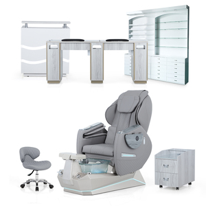 Kangmei Fabrik Professionelle Nagelstudio-Möbel Luxuriöser Fußsprudelbad Whirlpool Rohrloses Massage-Maniküre-Pediküre-Stuhl mit Becken - Product Image 1