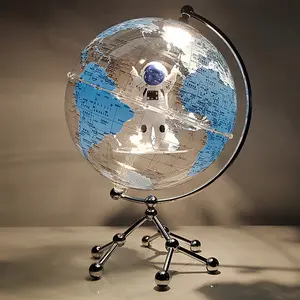 Wellfun Globe Of The World Build In LED Light Mova Globe Decor Souvenir Rotating Earth Acrylic Globe With Best Quality