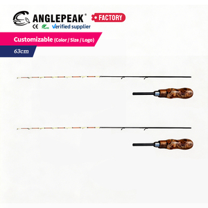 Canne à pêche sur glace en carbone ultra-légère de 63 cm <span class=keywords><strong>avec</strong></span> poignée en liège, 2 sections, pointe semi-solide en titane, pour la pêche au bar - Vente en gros - Product Image 1
