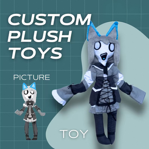 Quantité minimale de commande bas jouets en peluche loup personnalisé conception d'animal en peluche ma propre poupée en peluche sur mesure fabricant de jouets en peluche jouet en peluche personnalisé - Product Image 4