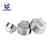 Tapón Roscado de Metal Pulido de 1 Pulgada, Grado Industrial, Construcción Duradera, Tapón de Cabeza Cuadrada de Acero Inoxidable de Alta Resistencia para Tanque
