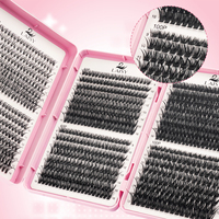 Extensions de cils DIY à poser soi-même, 832 pièces, plateau de rangement 3-en-1, cils volumineux 30D jusqu'à 100D